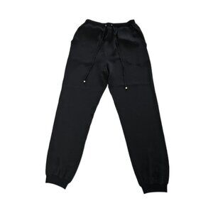 Emilio Pucci 100% Silk Jogger Pants Trousers Black 8